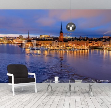 Picture of Evening reflection of Stockholm Riddarholmen